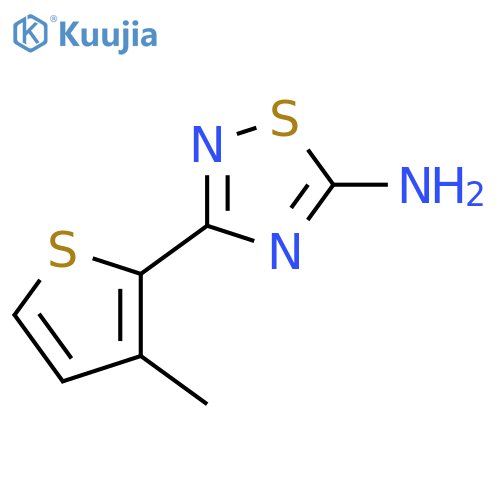 3-(3-methylthiophen-2-yl)-1,2,4-thiadiazol-5-amine structure