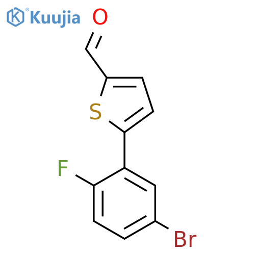 5-(5-Bromo-2-fluorophenyl)thiophene-2-carbaldehyde structure