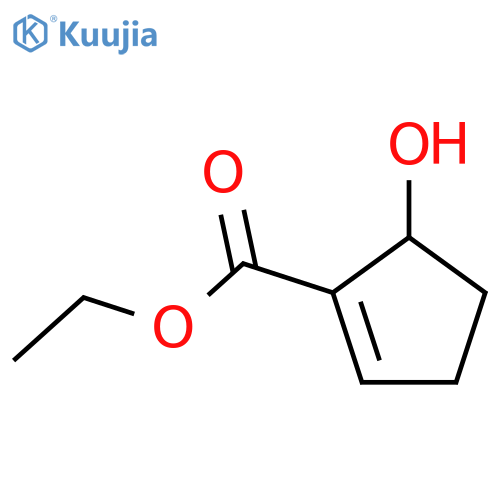 1-Cyclopentene-1-carboxylicacid, 5-hydroxy-, ethyl ester structure