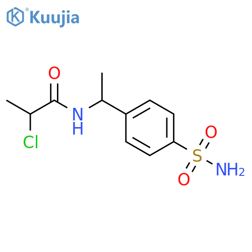 2-chloro-N-1-(4-sulfamoylphenyl)ethylpropanamide structure