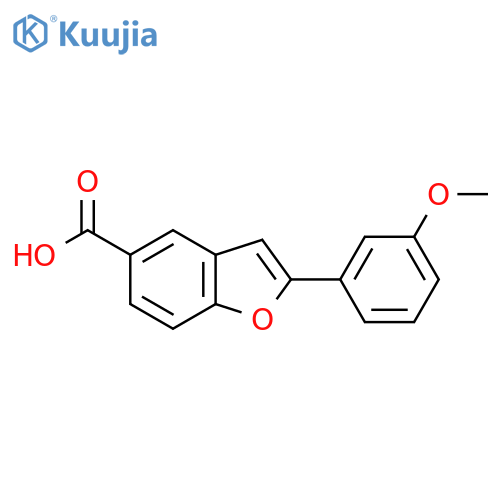2-(3-Methoxyphenyl)-benzofuran-5-carboxylic acid structure