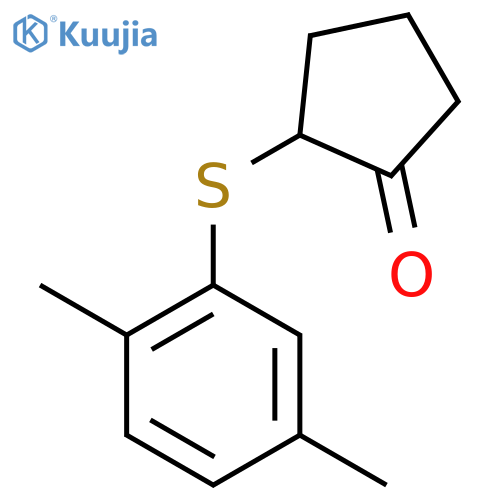 2-[(2,5-Dimethylphenyl)sulfanyl]cyclopentan-1-one structure