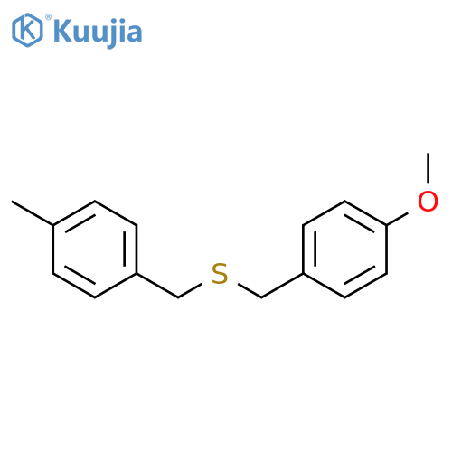 Benzene, 1-methoxy-4-[[[(4-methylphenyl)methyl]thio]methyl]- structure