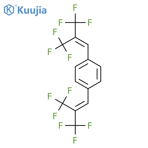 Benzene, 1,4-bis[3,3,3-trifluoro-2-(trifluoromethyl)-1-propenyl]- structure