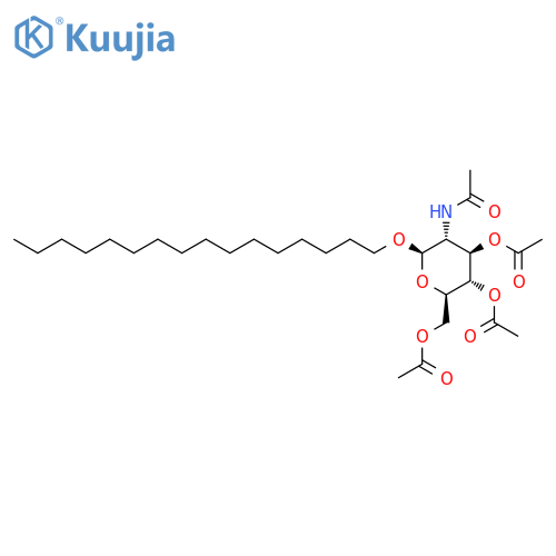b-D-Glucopyranoside, hexadecyl2-(acetylamino)-2-deoxy-, 3,4,6-triacetate structure