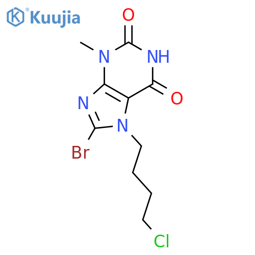 1H-Purine-2,6-dione, 8-bromo-7-(4-chlorobutyl)-3,7-dihydro-3-methyl- structure