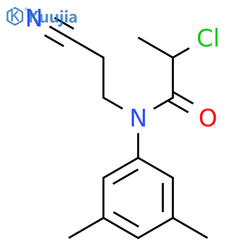 2-Chloro-N-(2-cyanoethyl)-N-(3,5-dimethylphenyl)propanamide structure