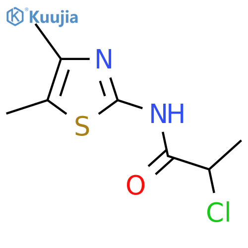 2-Chloro-N-(dimethyl-1,3-thiazol-2-yl)propanamide structure
