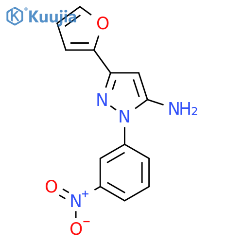3-(Furan-2-yl)-1-(3-nitrophenyl)-1H-pyrazol-5-amine structure