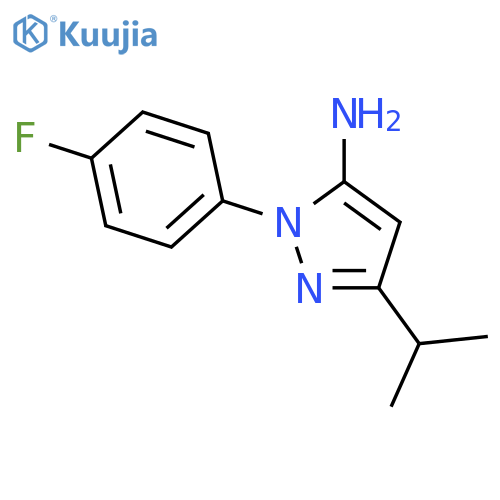 1-(4-fluorophenyl)-3-(propan-2-yl)-1H-pyrazol-5-amine structure