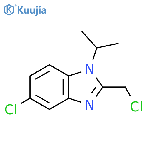 5-chloro-2-(chloromethyl)-1-(propan-2-yl)-1H-1,3-benzodiazole structure