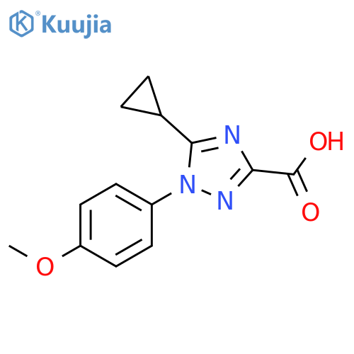 5-cyclopropyl-1-(4-methoxyphenyl)-1H-1,2,4-triazole-3-carboxylic acid structure