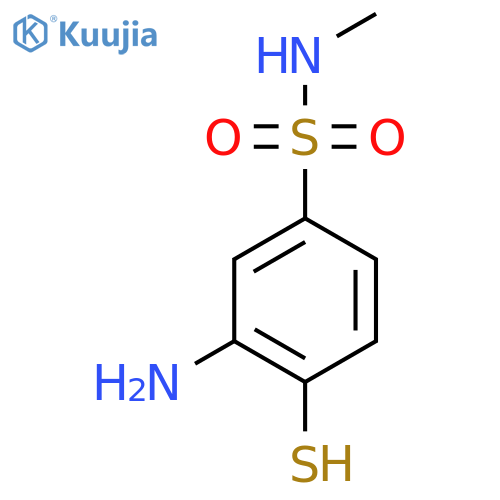 3-Amino-N-methyl-4-sulfanylbenzene-1-sulfonamide structure