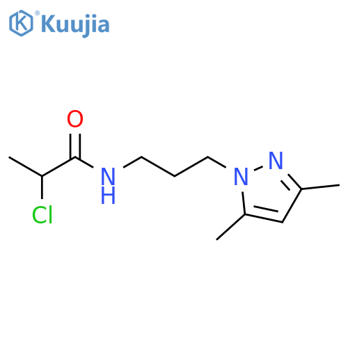 2-Chloro-N-[3-(3,5-dimethyl-1H-pyrazol-1-yl)propyl]propanamide structure