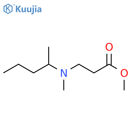 methyl 3-(methyl(pentan-2-yl)amino)propanoate structure