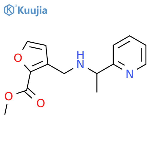 Methyl 3-({1-(Pyridin-2-yl)ethylamino}methyl)furan-2-carboxylate structure