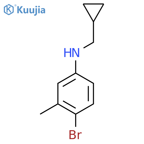 4-bromo-N-(cyclopropylmethyl)-3-methylaniline structure