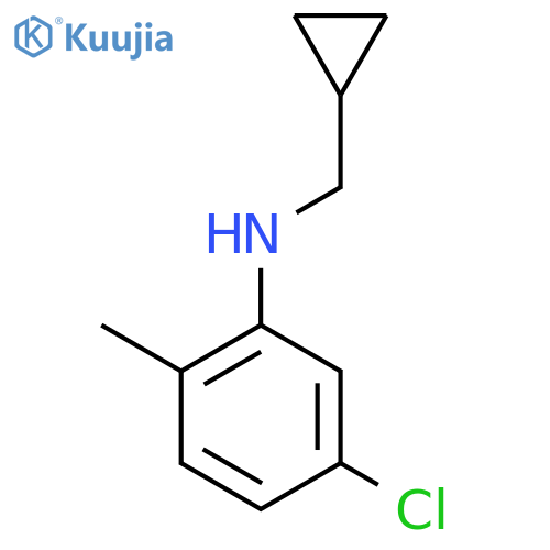 5-chloro-N-(cyclopropylmethyl)-2-methylaniline structure