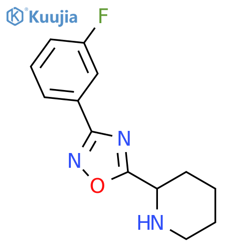 2-[3-(3-Fluoro-phenyl)-[1,2,4]oxadiazol-5-yl]-piperidine structure