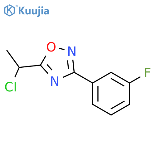 5-(1-chloroethyl)-3-(3-fluorophenyl)-1,2,4-oxadiazole structure