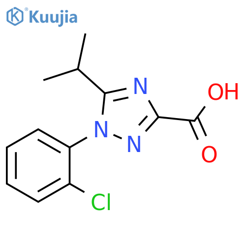 1-(2-chlorophenyl)-5-(propan-2-yl)-1H-1,2,4-triazole-3-carboxylic acid structure