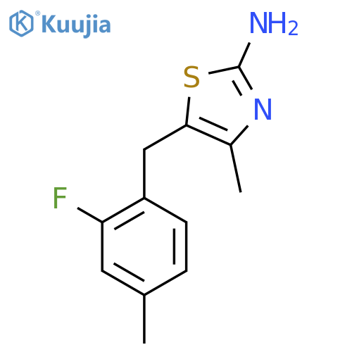 5-(2-Fluoro-4-methylbenzyl)-4-methylthiazol-2-amine structure