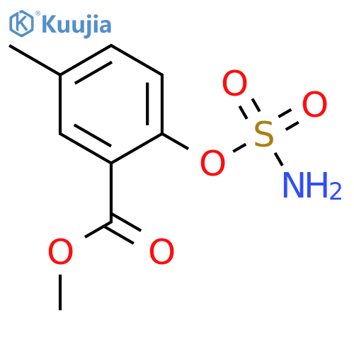 Benzoic acid, 2-[(aminosulfonyl)oxy]-5-methyl-, methyl ester structure