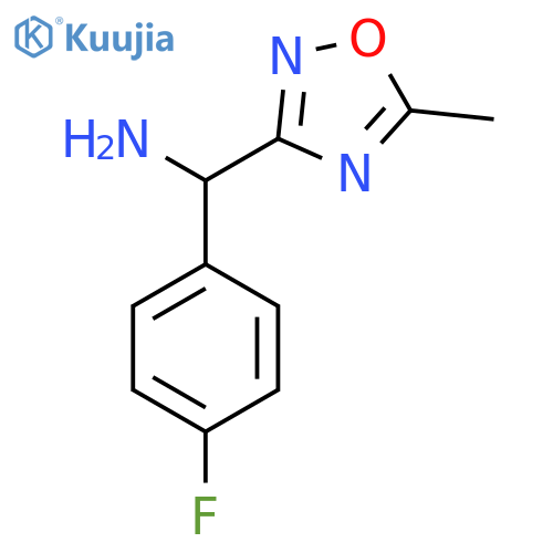 1,2,4-Oxadiazole-3-methanamine, α-(4-fluorophenyl)-5-methyl- structure