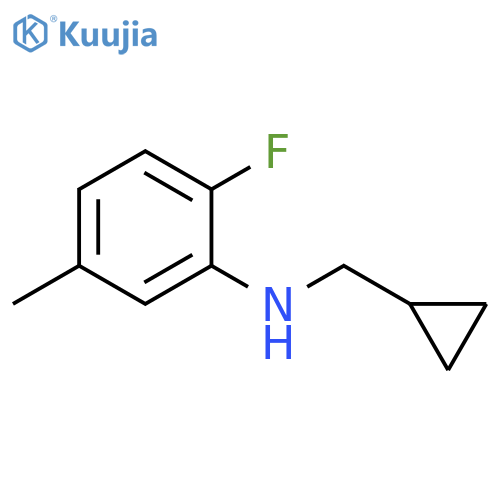 N-(cyclopropylmethyl)-2-fluoro-5-methylaniline structure