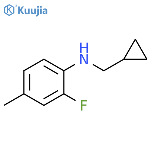 N-(cyclopropylmethyl)-2-fluoro-4-methylaniline structure