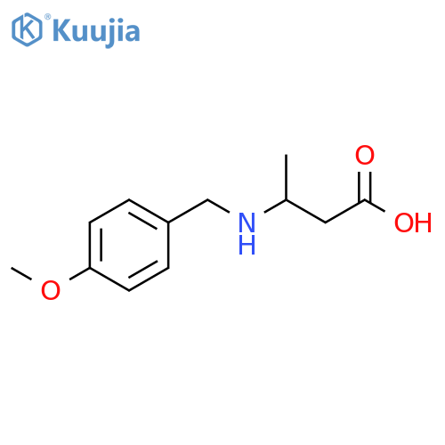 3-{(4-methoxyphenyl)methylamino}butanoic acid structure