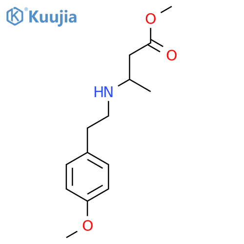 Methyl 3-{[2-(4-methoxyphenyl)ethyl]amino}butanoate structure