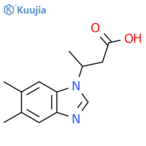 3-(5,6-dimethyl-1H-benzimidazol-1-yl)butanoic acid structure