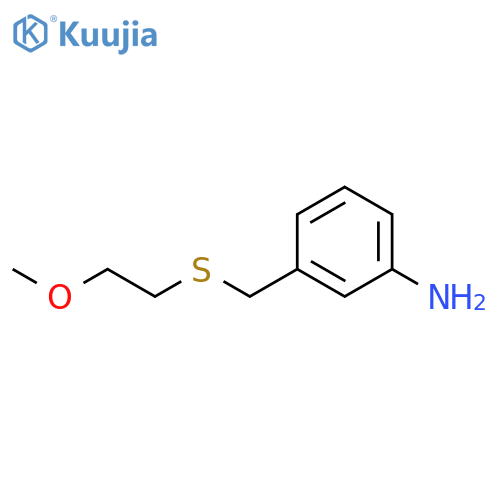 3-{(2-Methoxyethyl)sulfanylmethyl}aniline structure
