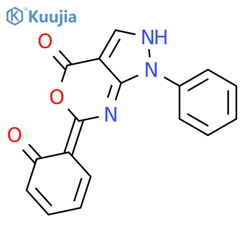 Pyrazolo[3,4-d][1,3]oxazin-4(1H)-one,6-(2-hydroxyphenyl)-1-phenyl- structure