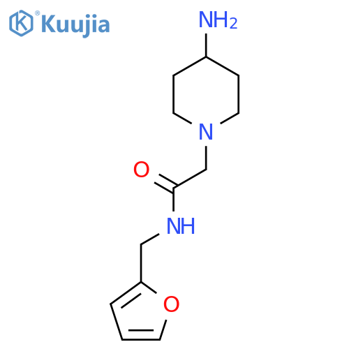 2-(4-Aminopiperidin-1-yl)-N-[(furan-2-yl)methyl]acetamide structure