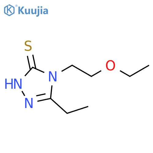 3H-1,2,4-Triazole-3-thione, 4-(2-ethoxyethyl)-5-ethyl-2,4-dihydro- structure