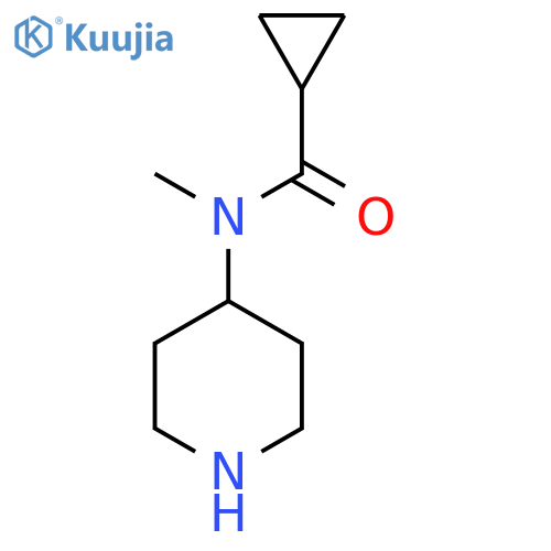 N-methyl-N-(piperidin-4-yl)cyclopropanecarboxamide structure