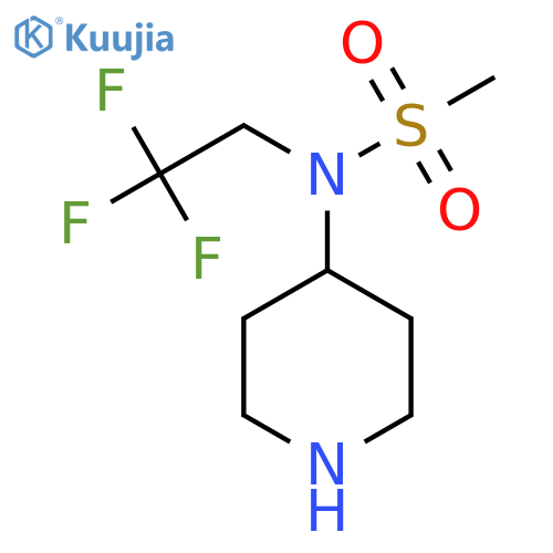 N-(Piperidin-4-yl)-N-(2,2,2-trifluoroethyl)methanesulfonamide structure