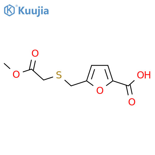 5-{(2-methoxy-2-oxoethyl)sulfanylmethyl}furan-2-carboxylic acid structure