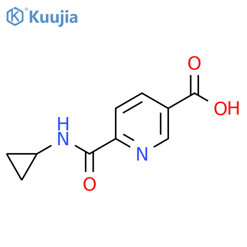6-(Cyclopropylcarbamoyl)pyridine-3-carboxylic acid structure