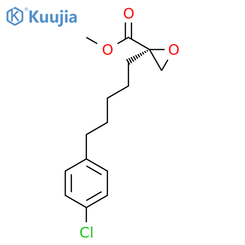 Oxiranecarboxylic acid, 2-[5-(4-chlorophenyl)pentyl]-, methyl ester, (S)- structure