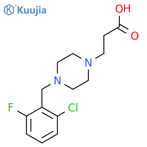 3-4-(2-Chloro-6-fluorobenzyl)-piperazin-1-ylpropanoic Acid structure