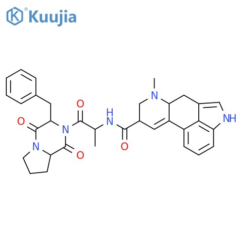Ergoline-8-carboxamide,9,10-didehydro-N-[(1S)-2-[(3S,8aS)-hexahydro-1,4-dioxo-3-(phenylmethyl)pyrrolo[1,2-a]pyrazin-2(1H)-yl]-1-methyl-2-oxoethyl]-7-methyl-,(8b)- structure