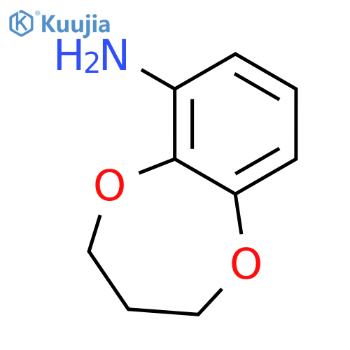 3,4-dihydro-2H-1,5-benzodioxepin-6-amine structure