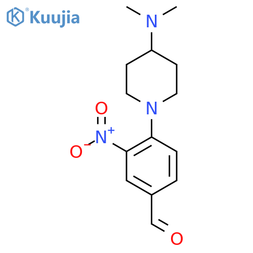 4-(4-(Dimethylamino)piperidin-1-yl)-3-nitrobenzaldehyde structure