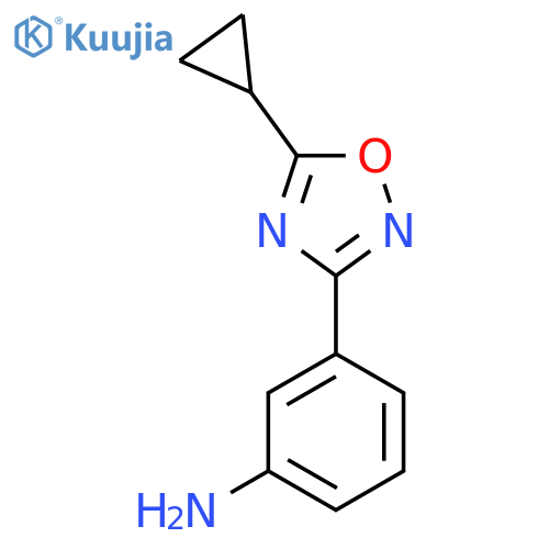 3-(5-Cyclopropyl-1,2,4-oxadiazol-3-yl)aniline structure