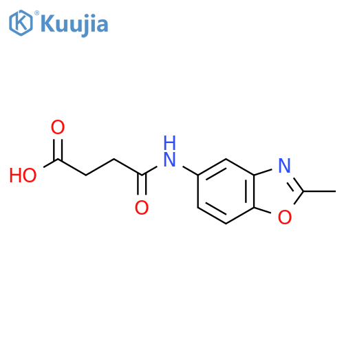 3-(2-Methyl-1,3-benzoxazol-5-yl)carbamoylpropanoic Acid structure