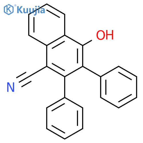 1-Naphthalenecarbonitrile, 4-hydroxy-2,3-diphenyl- structure