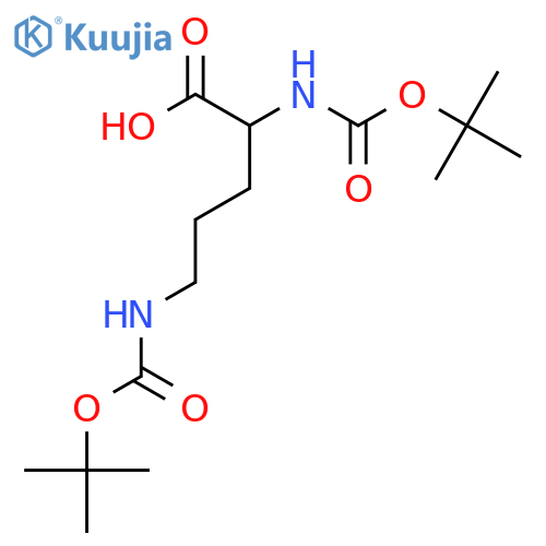 2,5-bis({(tert-butoxy)carbonylamino})pentanoic acid structure